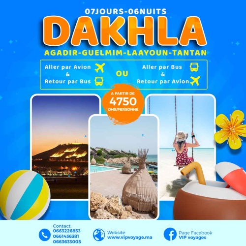 TOUR DAKHLA – Aller par Avion & Retour par Bus