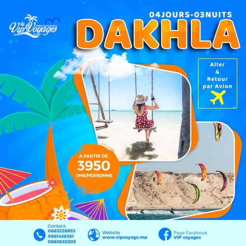LUXE DAKHLA PAR AVION 04J/03N